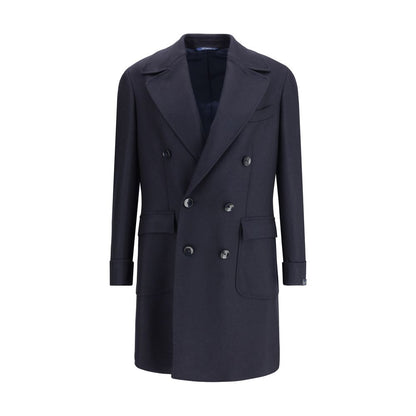 Gi Capri Blue Fleece Wool Coat