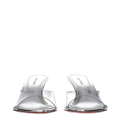 Amina Muaddi Transparent Pvc Stiletto Heel Sandals