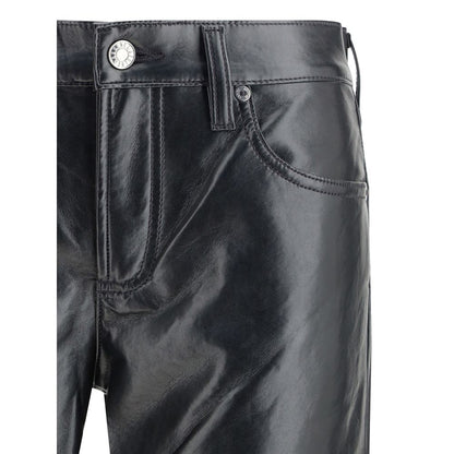 Agolde Black Leather Pants