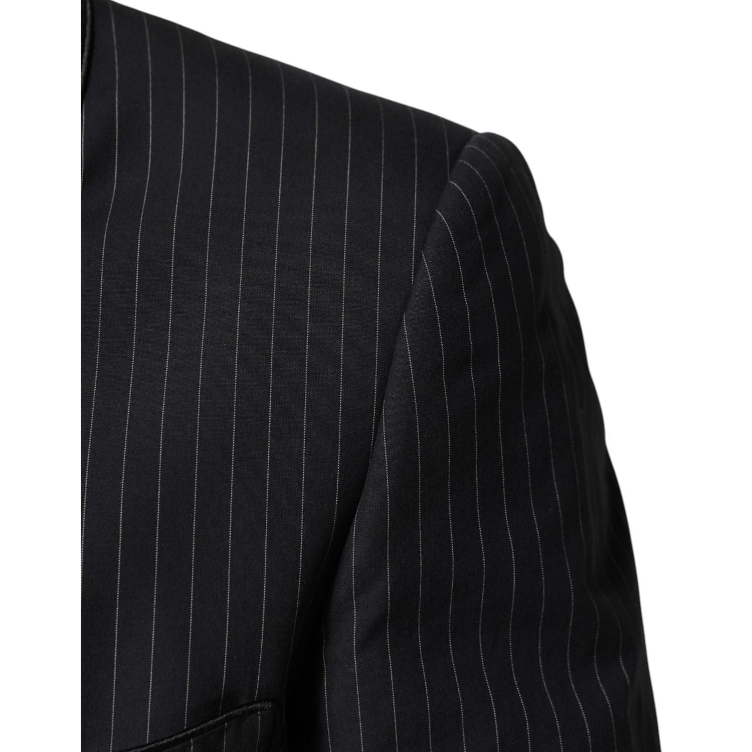 Dolce & Gabbana Black Stripes 1 Button Suit Jacket Blazer