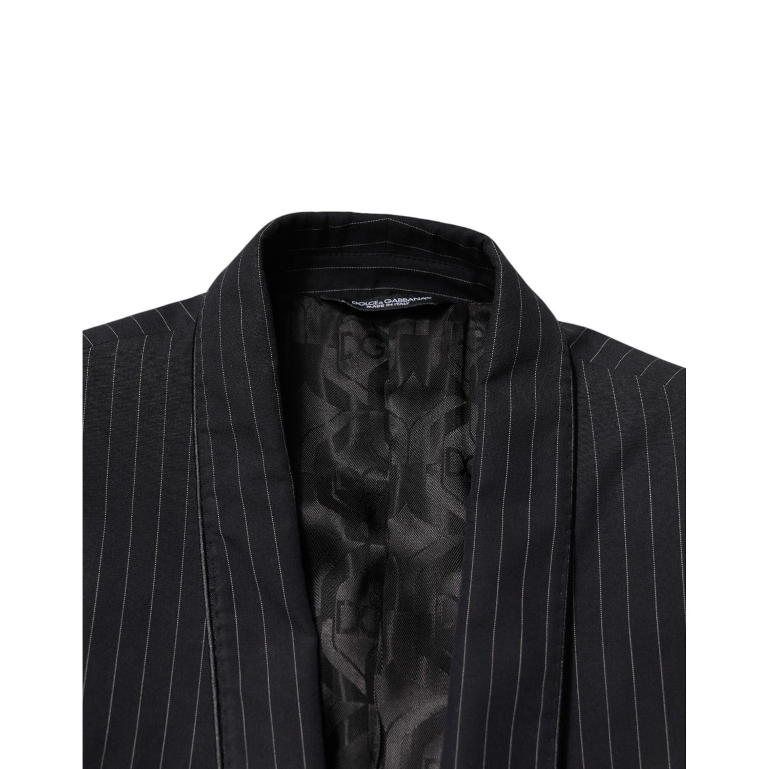 Dolce & Gabbana Black Stripes 1 Button Suit Jacket Blazer
