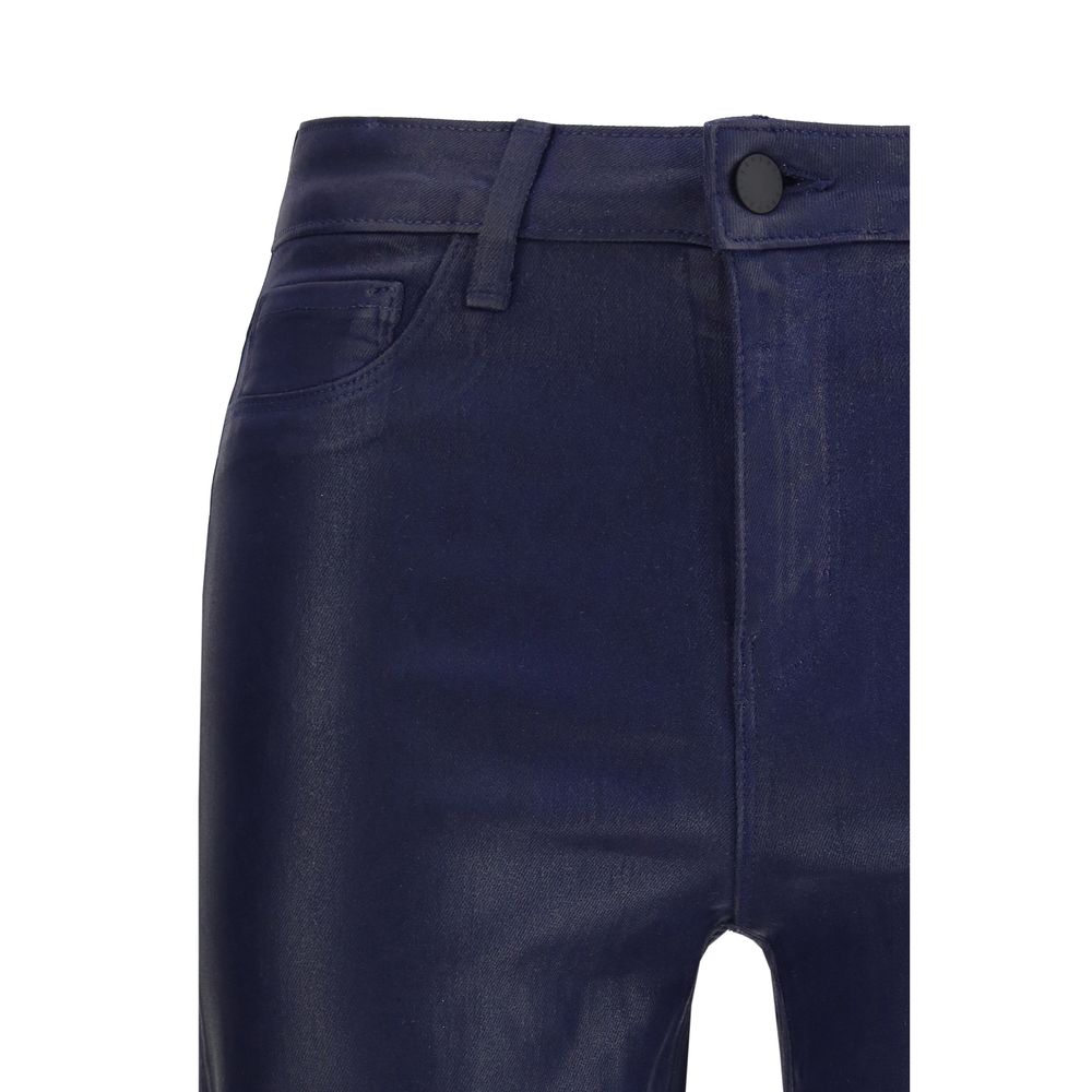 L'Agence Blue Cotton High-Waisted Jean