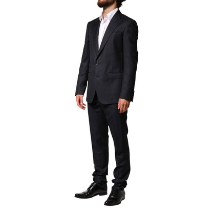 Dolce & Gabbana Black Wool Single Breasted Men 2 Piece Suit