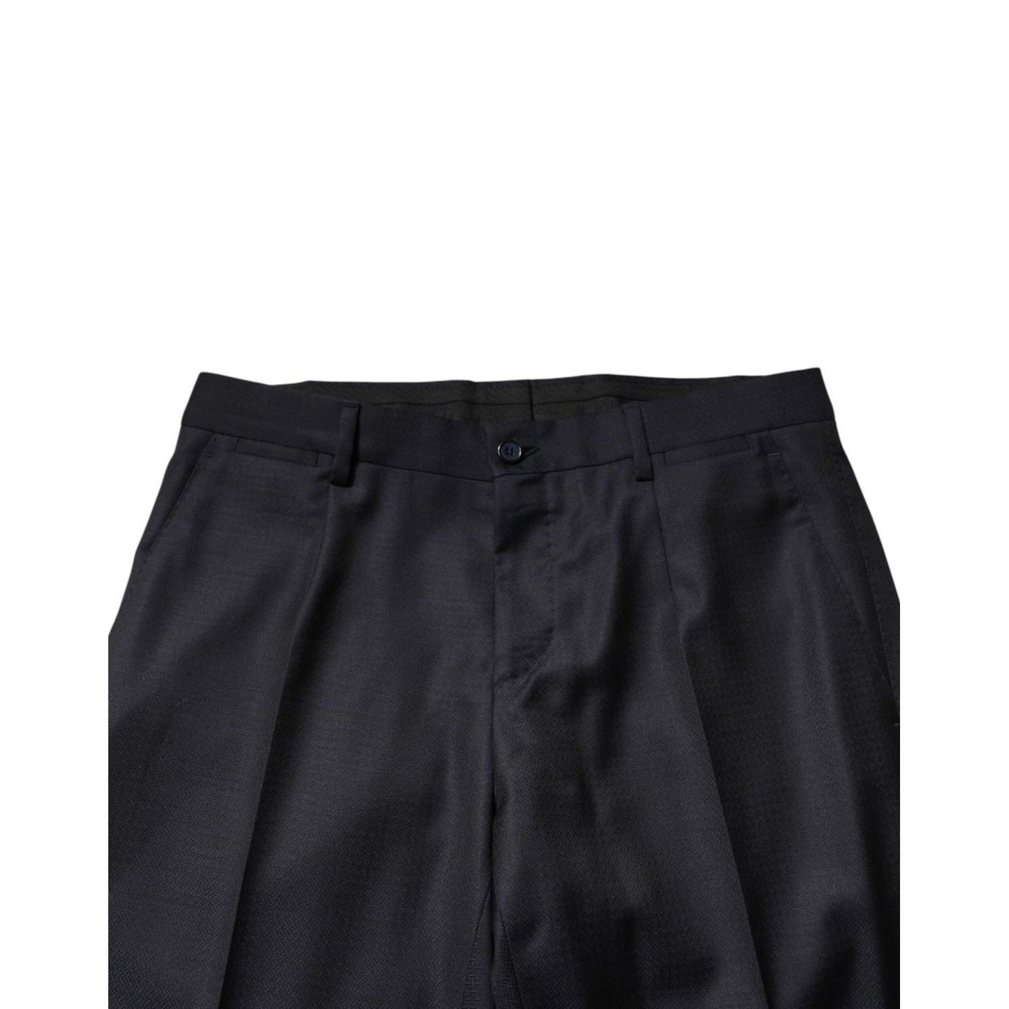 Dolce & Gabbana Black Wool Single Breasted Men 2 Piece Suit