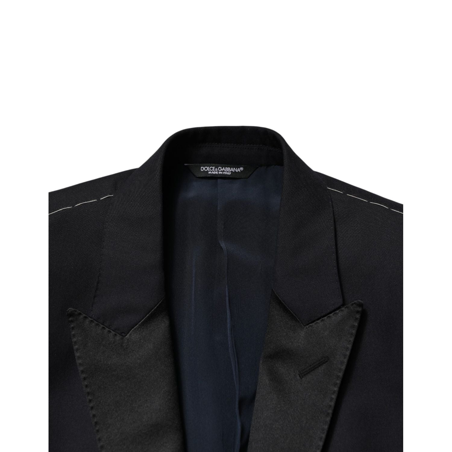 Dolce & Gabbana Black Wool Single Breasted 3 Piece Men Suit