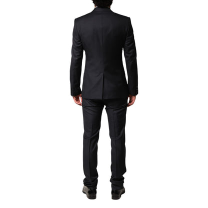 Dolce & Gabbana Black Wool Single Breasted 3 Piece Men Suit