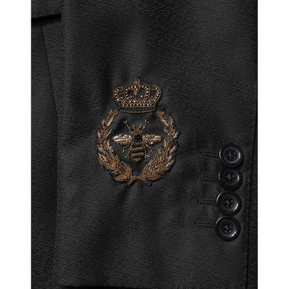 Dolce & Gabbana Black Embellished Single Breasted 2 Pc Suit