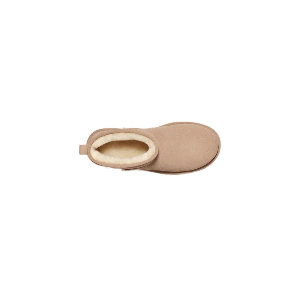 UGG Beige Suede Leather Ankle Boots