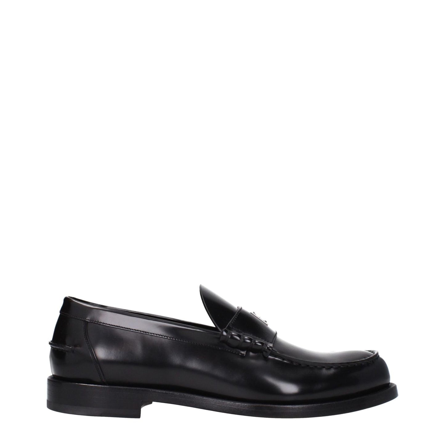 Givenchy Black Leather Slip-On Loafers