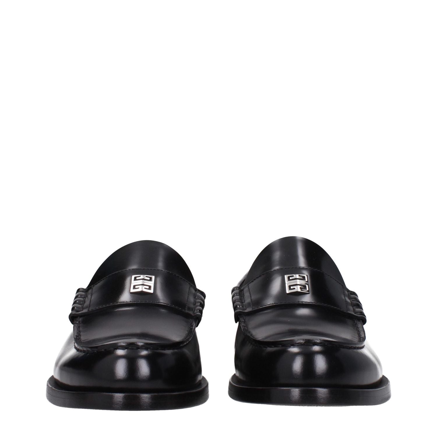 Givenchy Black Leather Slip-On Loafers