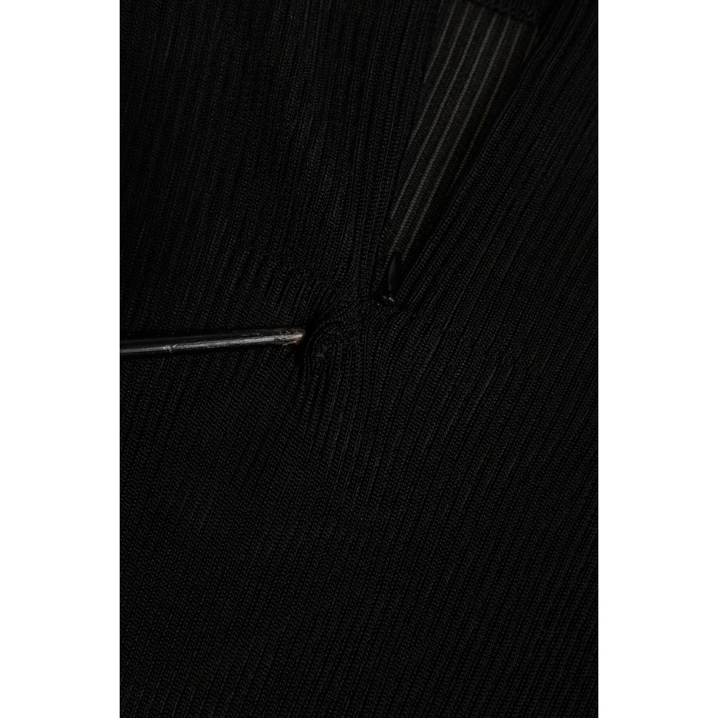 Dolce & Gabbana Black Viscose Turtle Neck Pullover Top