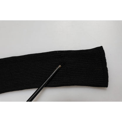 Dolce & Gabbana Black Viscose Turtle Neck Pullover Top