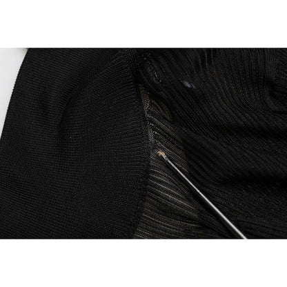 Dolce & Gabbana Black Viscose Turtle Neck Pullover Top