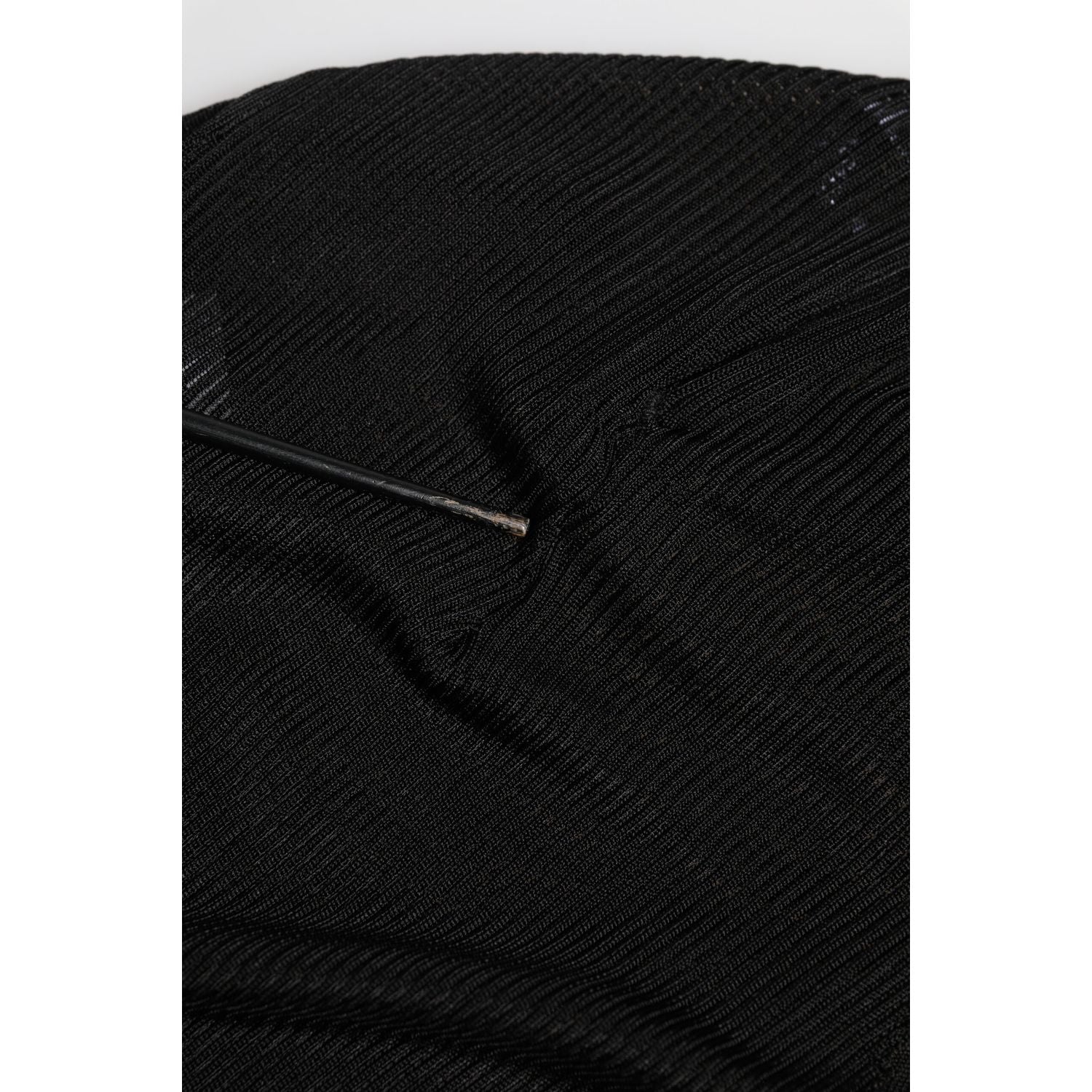 Dolce & Gabbana Black Viscose Turtle Neck Pullover Top