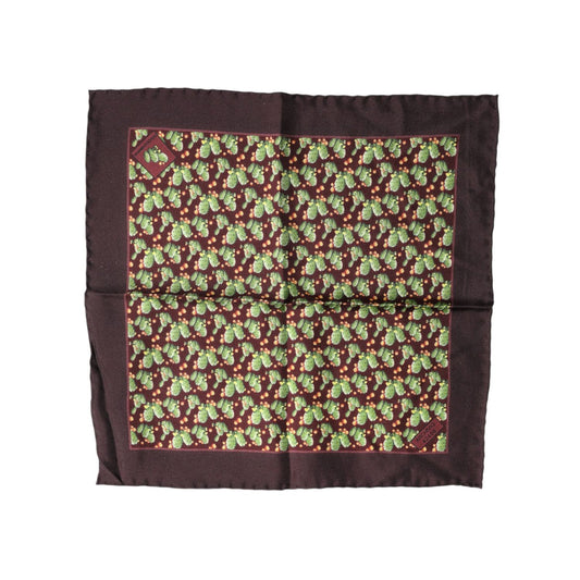 Dolce & Gabbana Brown Cactus Print Square Handkerchief Scarf