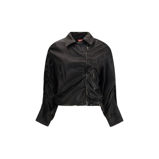 Diesel Black Lamb Leather Biker Jacket