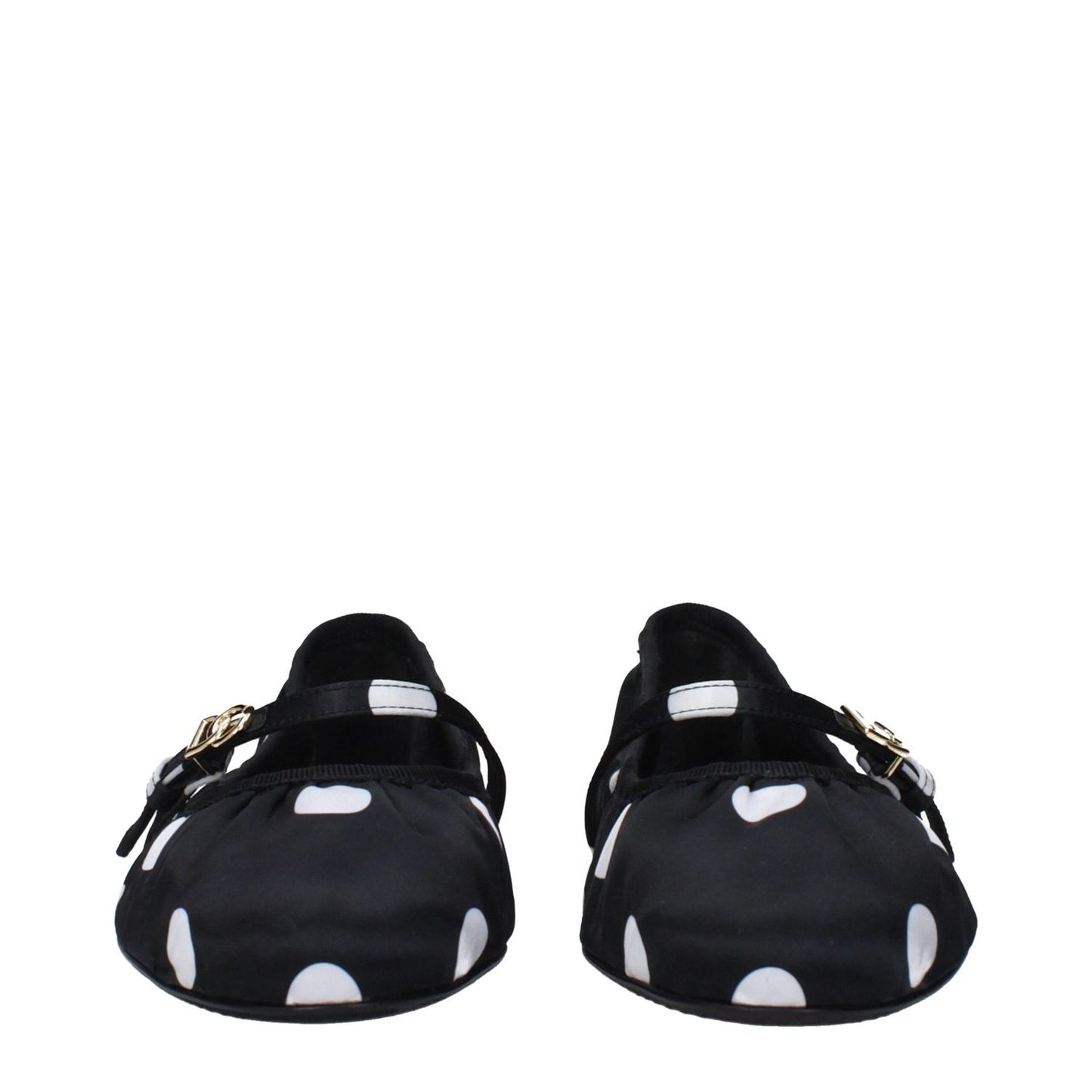 Dolce & Gabbana Black Fabric Ballet Flats