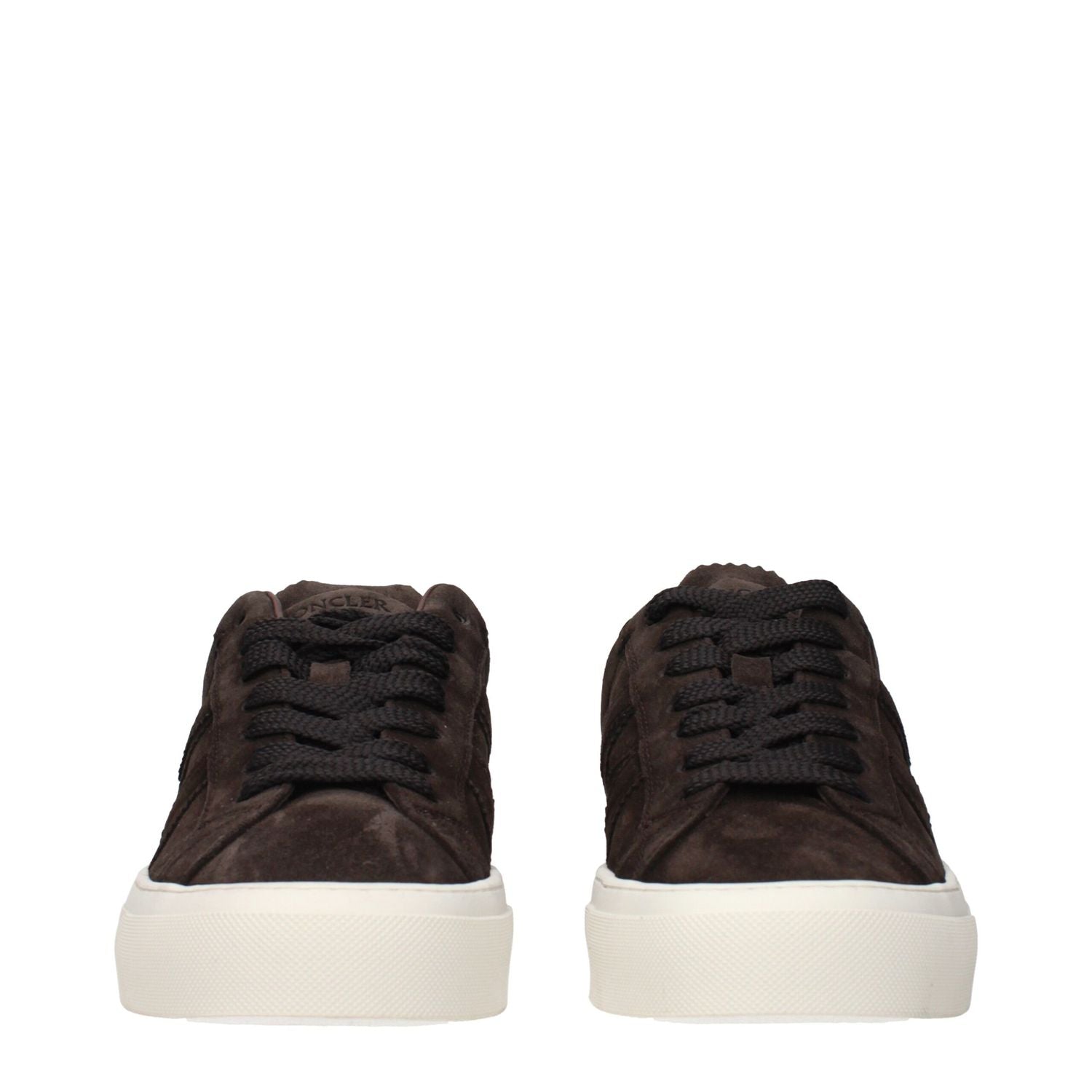 Moncler Brown Leather Low Top Sneakers