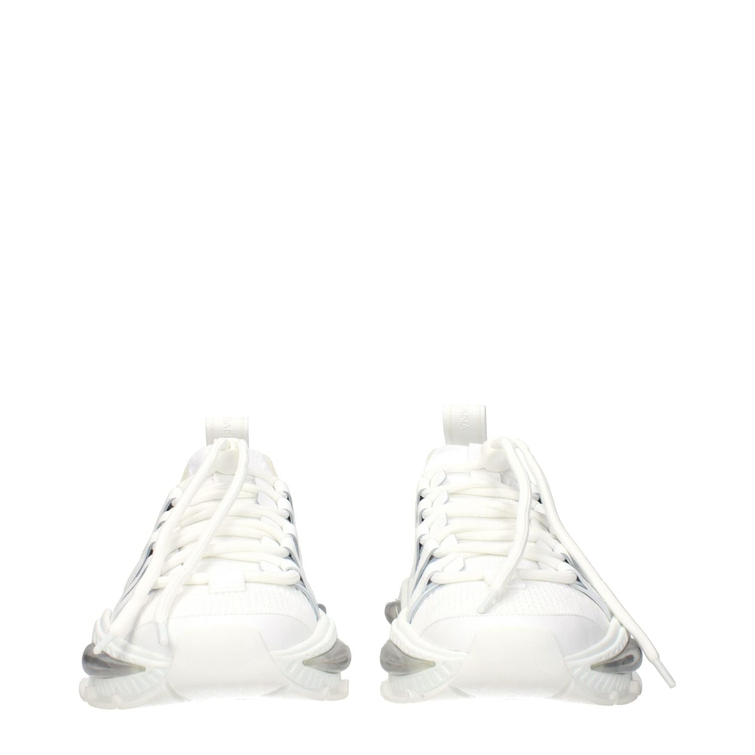 Dolce & Gabbana White Fabric Athletic Sneakers