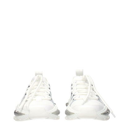 Dolce & Gabbana White Fabric Athletic Sneakers
