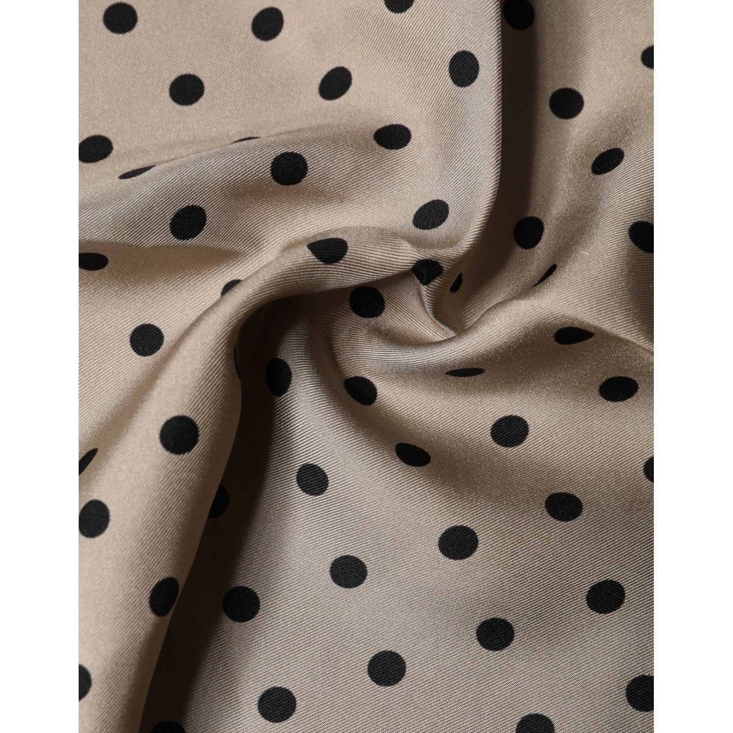Dolce & Gabbana Brown Polka Dot Square Handkerchief Scarf