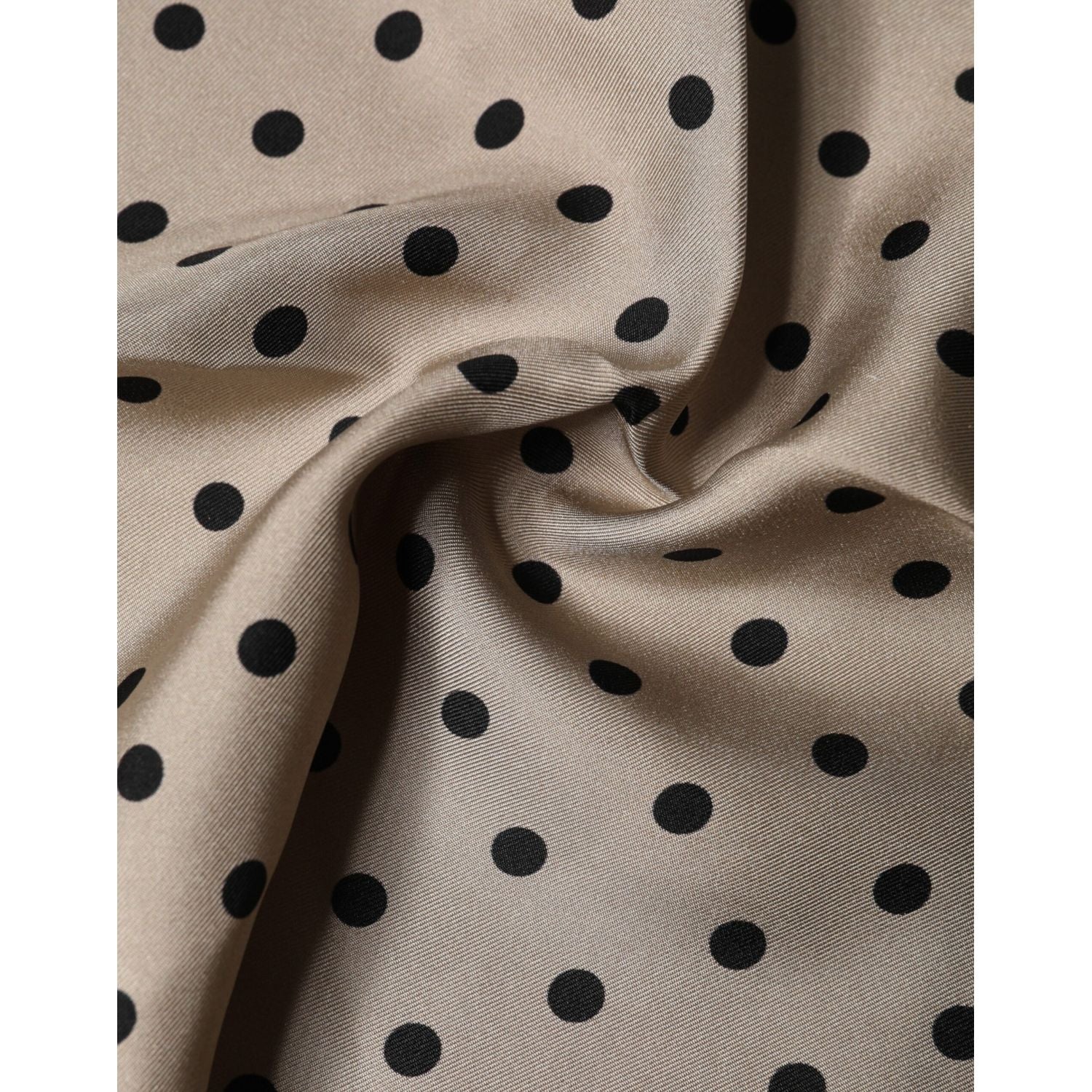 Dolce & Gabbana Brown Polka Dot Square Handkerchief Scarf