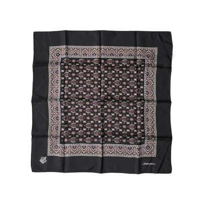 Dolce & Gabbana Multicolor Patterned Men Square Foulard Scarf