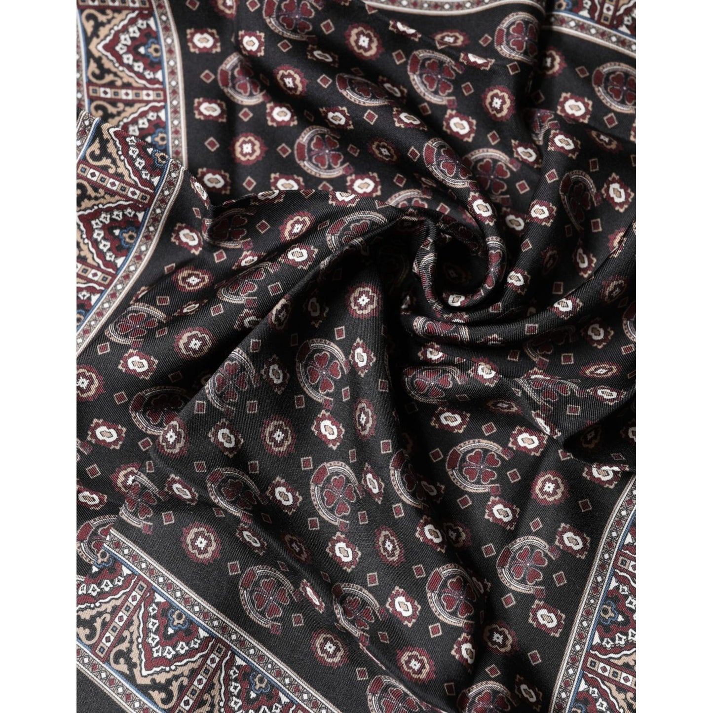 Dolce & Gabbana Multicolor Patterned Men Square Foulard Scarf