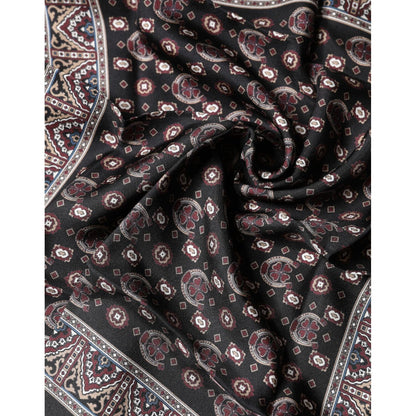 Dolce & Gabbana Multicolor Patterned Men Square Foulard Scarf