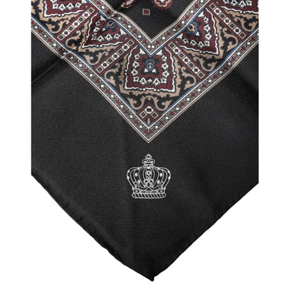 Dolce & Gabbana Multicolor Patterned Men Square Foulard Scarf