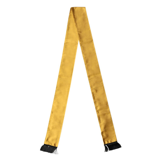 Dolce & Gabbana Yellow Silk Fringes Neck Wrap Foulard Scarf