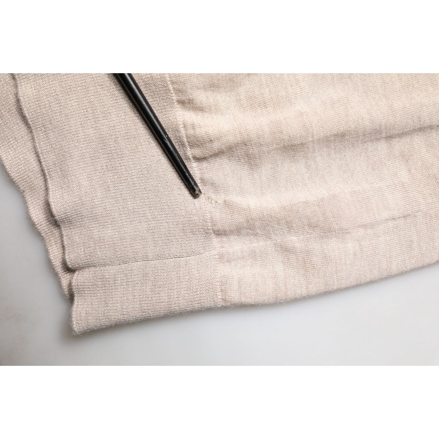 Dolce & Gabbana Beige Cashmere Collared PoloPullover  Sweater