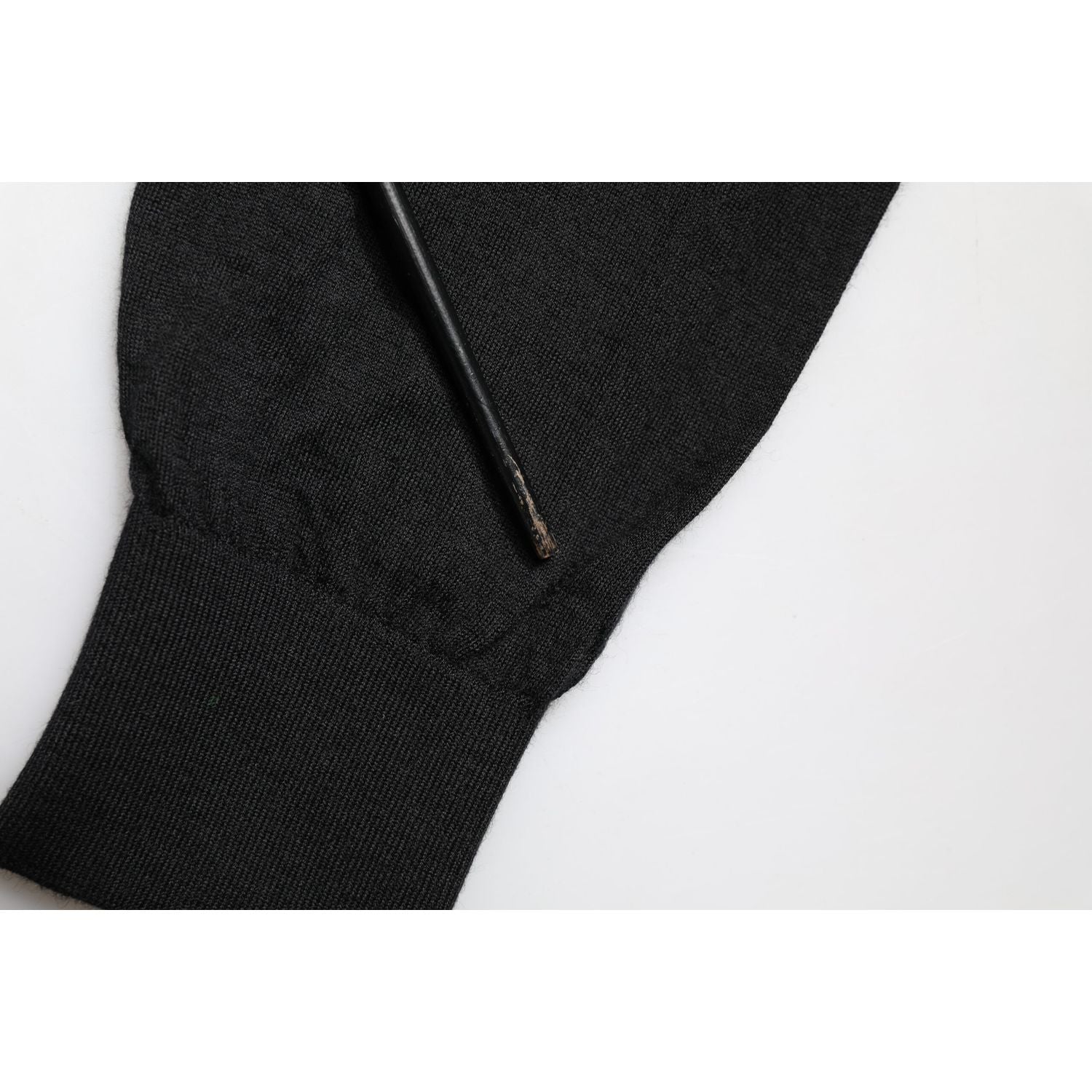 Dolce & Gabbana Black Cashmere V-Neck Men Pullover Sweater