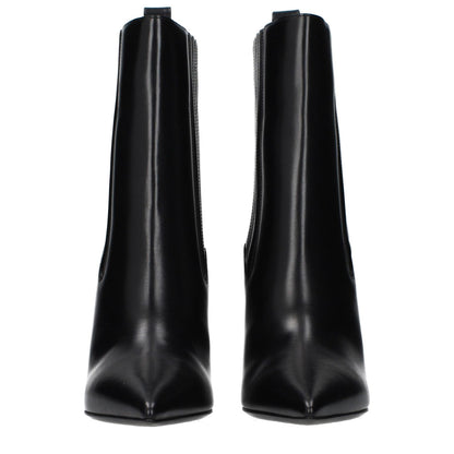 Valentino Garavani Black Leather Ankle Boots