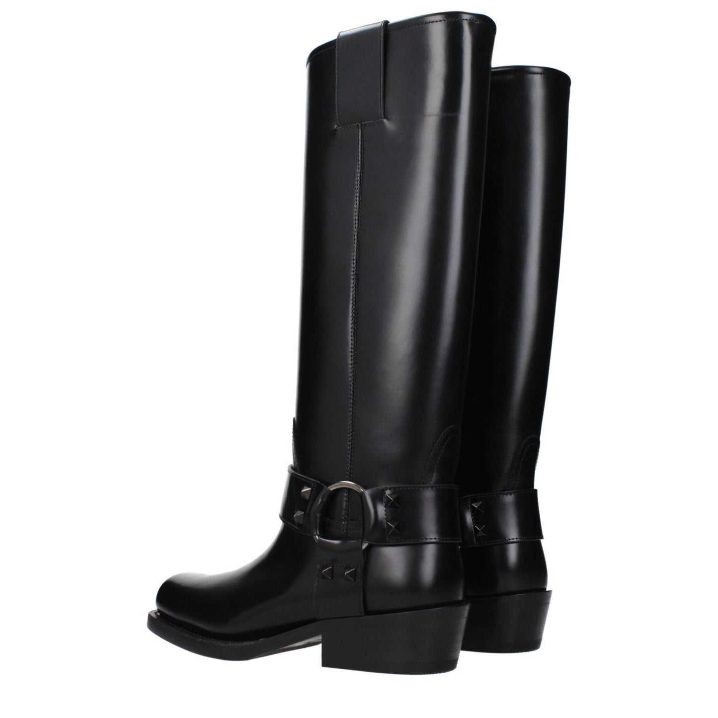 Valentino Garavani Black Leather Boots