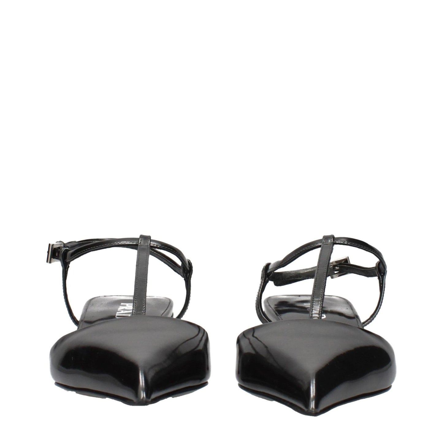 Prada Gray Leather Sandals