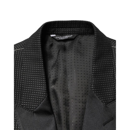 Dolce & Gabbana Black Fantasy Single Breasted Jacket Blazer