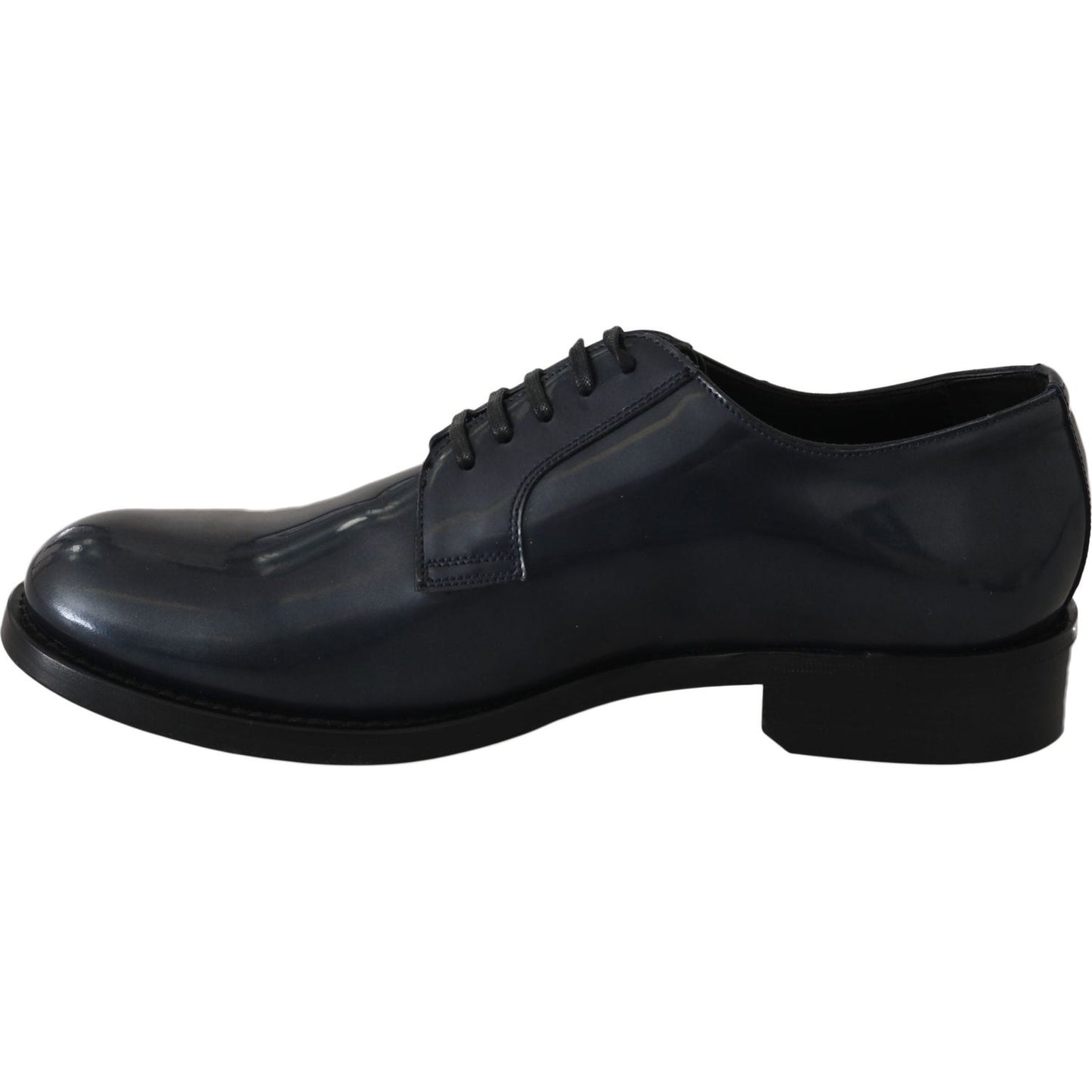 Dolce & Gabbana Elegant Blue Leather Derby Dress Shoes Dolce & Gabbana