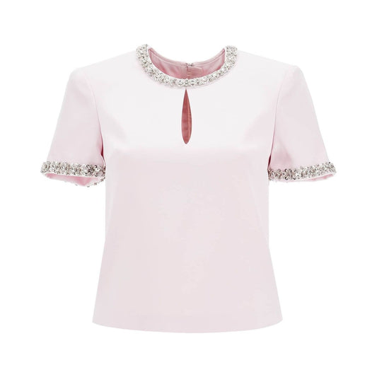 Self Portrait 'satin top with crystals embellishments Topwear Self Portrait