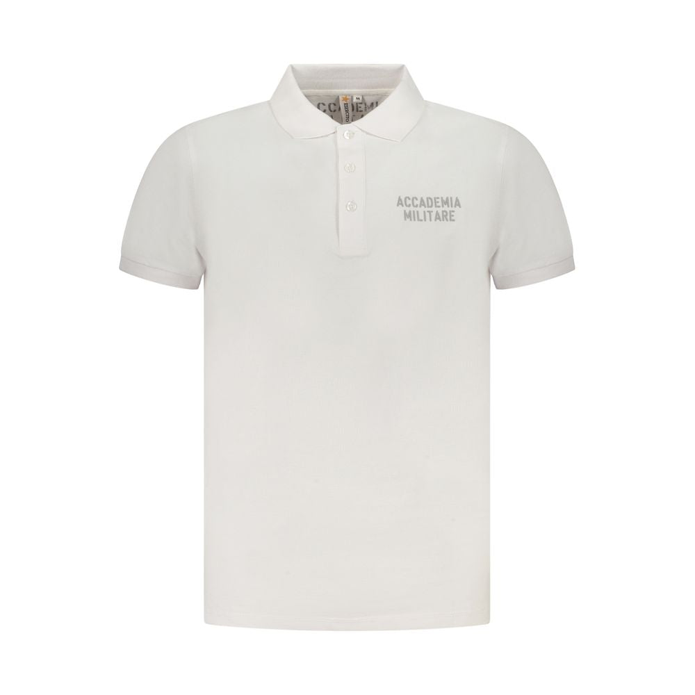 Accademia Militare Bianco Cotton Men Polo