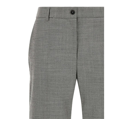 Alberto Biani Gray Wool Flared Pants