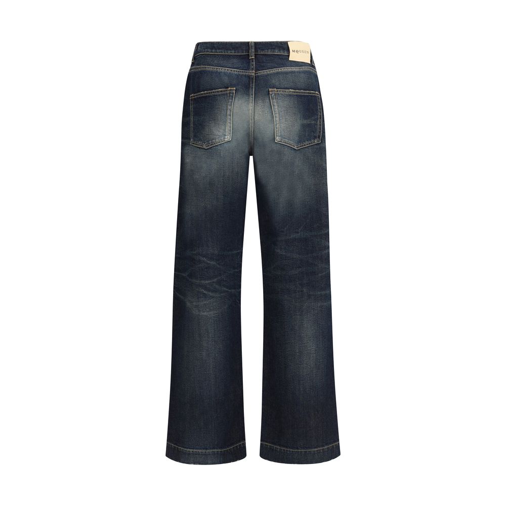 Alexander McQueen Blue Cotton Jeans Denim Alexander McQueen