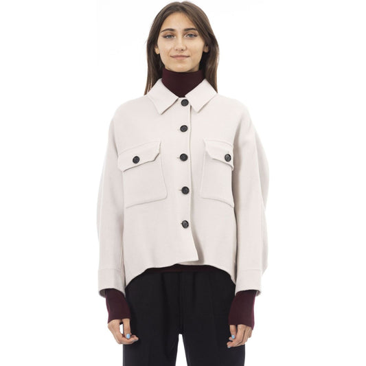Alpha Studio Jackets AD8710N_5410STUCCO,Alpha Studio,Category-Clothing,Clothing,Gender-Women,Jackets,Jackets & Coats - Women - Clothing,Made in Italy,Subcategory-JacketsandCoats,true,White,Women,Women > Clothing > Jackets,women >Bags,women>accessorries