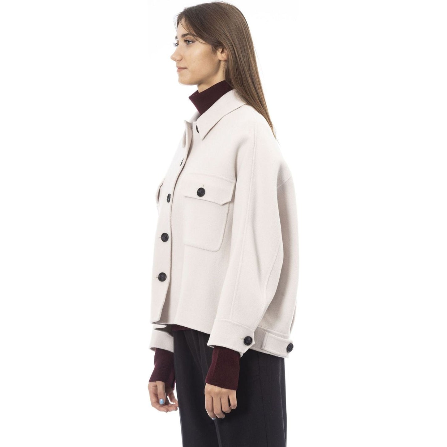 Alpha Studio Jackets AD8710N_5410STUCCO,Alpha Studio,Category-Clothing,Clothing,Gender-Women,Jackets,Jackets & Coats - Women - Clothing,Made in Italy,Subcategory-JacketsandCoats,true,White,Women,Women > Clothing > Jackets,women >Bags,women>accessorries