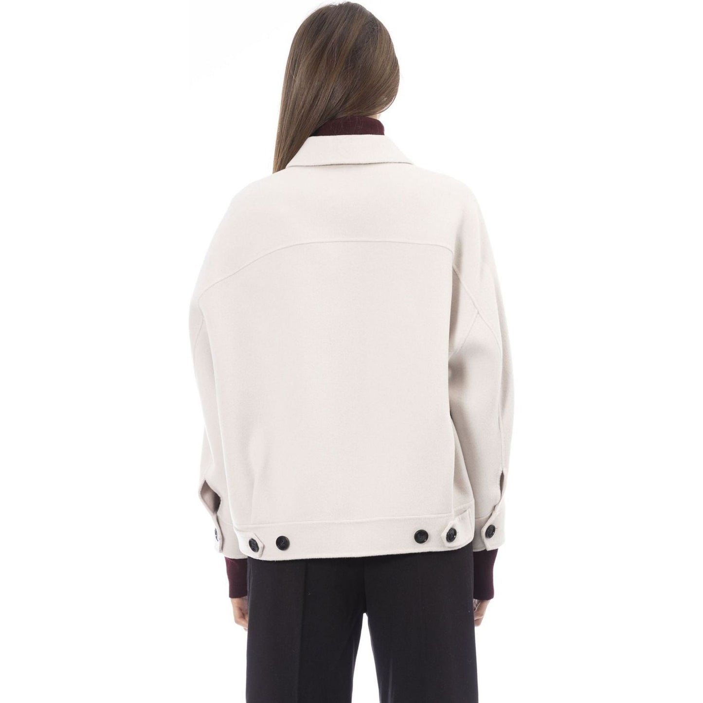 Alpha Studio Jackets AD8710N_5410STUCCO,Alpha Studio,Category-Clothing,Clothing,Gender-Women,Jackets,Jackets & Coats - Women - Clothing,Made in Italy,Subcategory-JacketsandCoats,true,White,Women,Women > Clothing > Jackets,women >Bags,women>accessorries