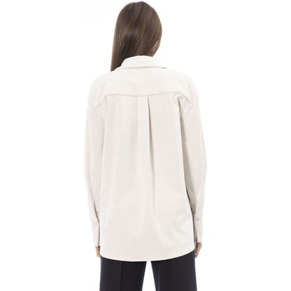 Alpha Studio Shirts AD8890L_5370STUCCO,Alpha Studio,Category-Clothing,Clothing,Gender-Women,Made in Italy,Shirts,Shirts - Women - Clothing,Subcategory-Shirts,true,White,Women,Women > Clothing > Shirts,women >Bags,women>accessorries