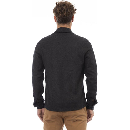 Alpha Studio Shirts Alpha Studio,AU7410L_4341ONICE,Category-Clothing,Clothing,Gender-Men,Grey,Made in Italy,Men,Men > Clothing > Shirts,Shirts,Shirts - Men - Clothing,Subcategory-Shirts,true,women >Bags,women>accessorries