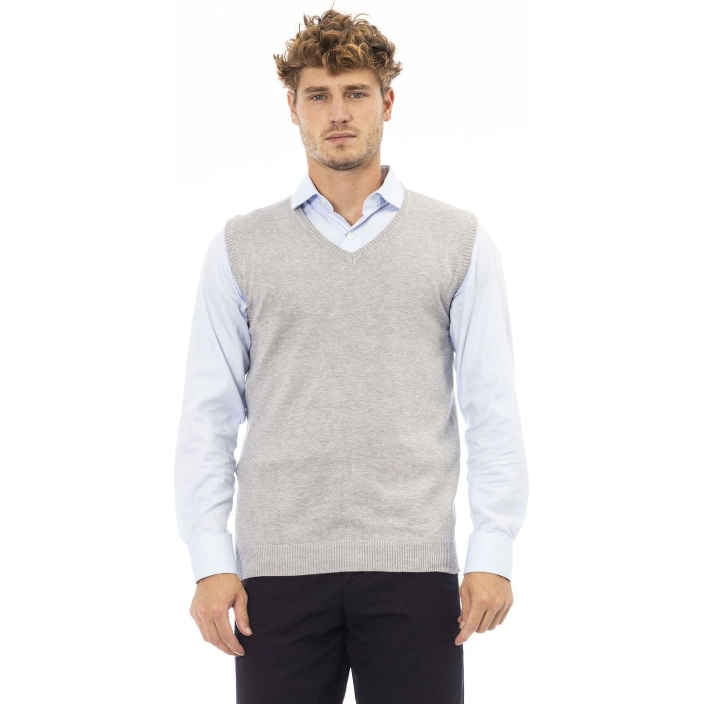 Alpha Studio Vest Alpha Studio,AU2202D_9000ANTRACITE,Category-Clothing,Clothing,Gender-Men,Grey,Made in Italy,Men,Men > Clothing,Men > Clothing > Topwear,Men > Clothing > Vests,Subcategory-Sweatshirts,Subcategory-Tops,Subcategory-Vests,true,Vest,Vests - M