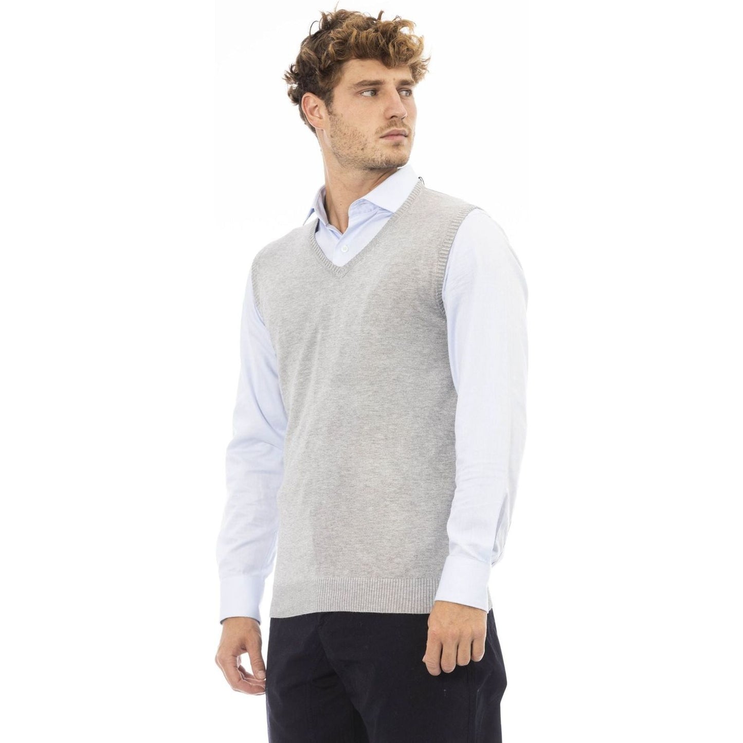 Alpha Studio Vest Alpha Studio,AU2202D_9000ANTRACITE,Category-Clothing,Clothing,Gender-Men,Grey,Made in Italy,Men,Men > Clothing,Men > Clothing > Topwear,Men > Clothing > Vests,Subcategory-Sweatshirts,Subcategory-Tops,Subcategory-Vests,true,Vest,Vests - M