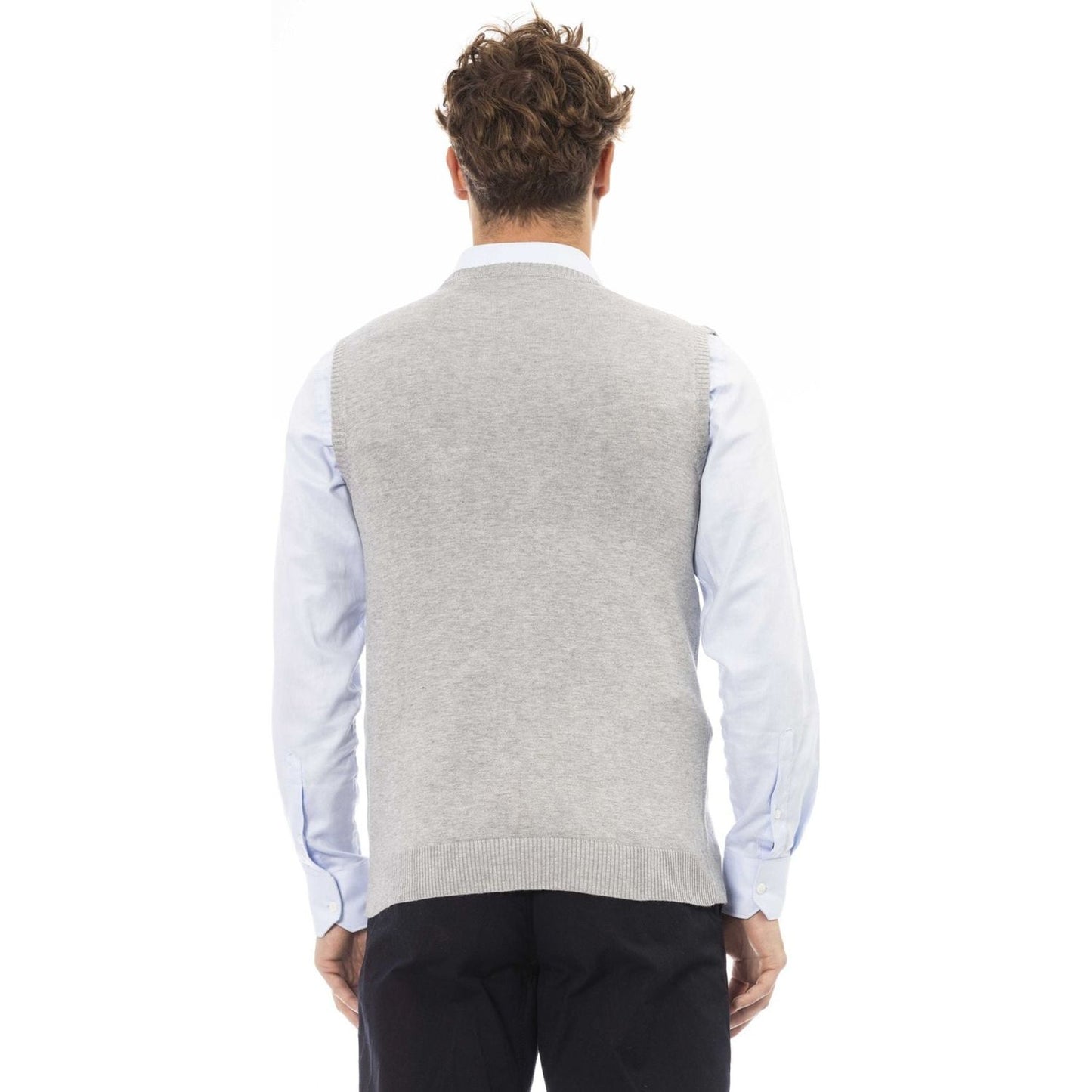 Alpha Studio Vest Alpha Studio,AU2202D_9000ANTRACITE,Category-Clothing,Clothing,Gender-Men,Grey,Made in Italy,Men,Men > Clothing,Men > Clothing > Topwear,Men > Clothing > Vests,Subcategory-Sweatshirts,Subcategory-Tops,Subcategory-Vests,true,Vest,Vests - M